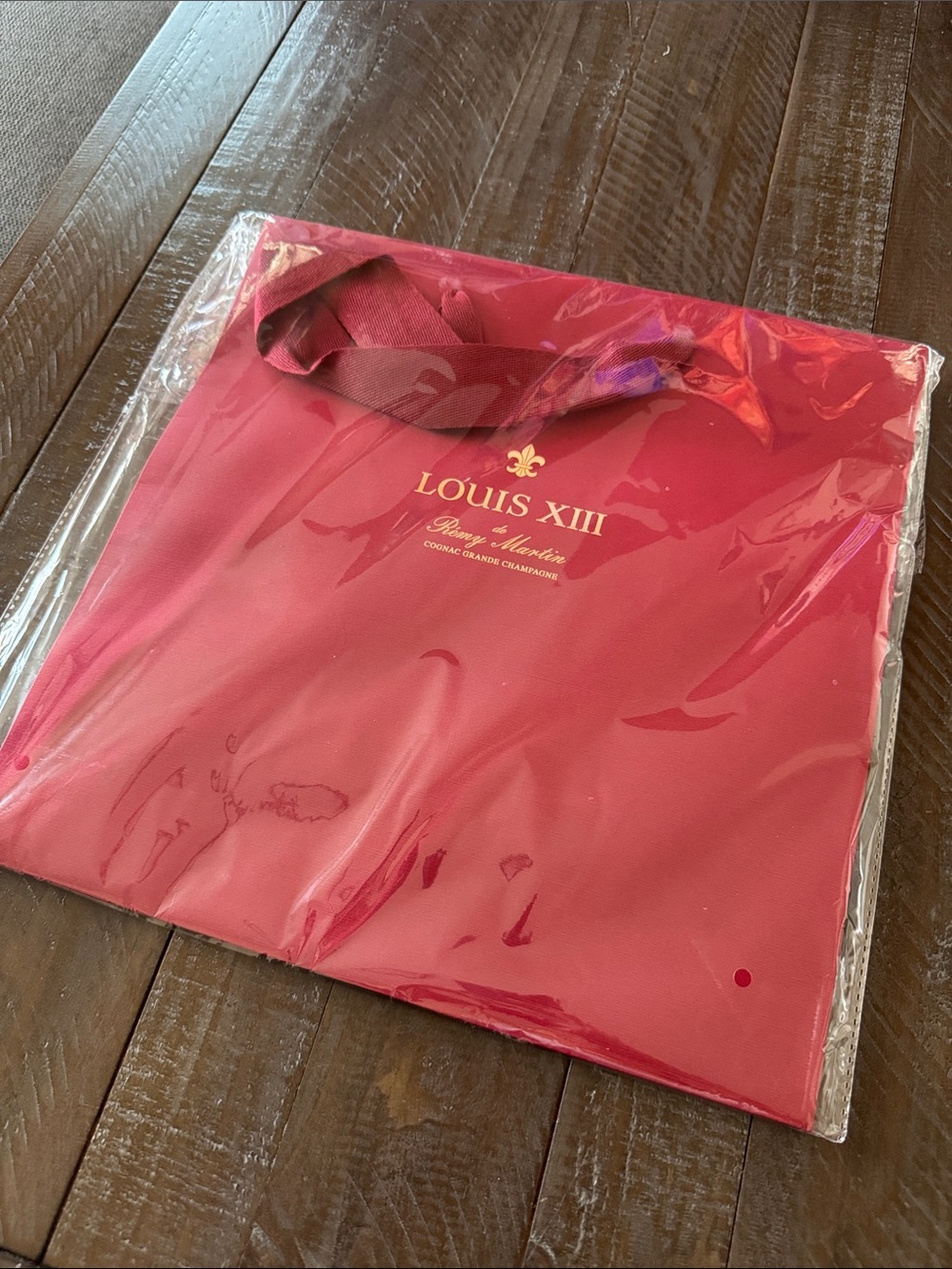 Louis XIII de Remy Martin Red Gift Tote Bag with Gold Logo unopened
